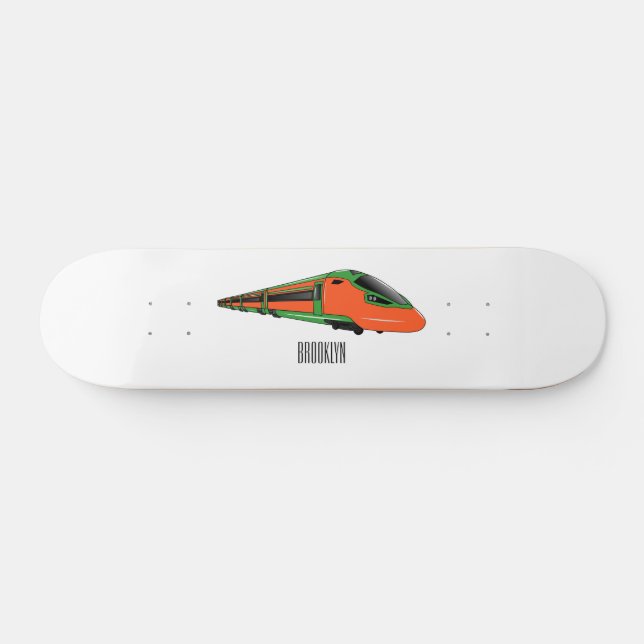 Skateboard Ilustracion del personalizado del tren de bala (Horz)