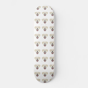 Skateboard Ilustracion labrador dorado recuperador con sonris
