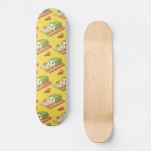 Skateboard Ilustracion Matcha Cake Roll