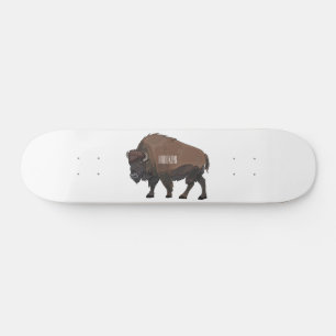 Skateboard Ilustracion personalizado Bison