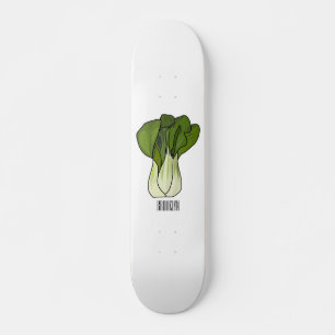 Skateboard Ilustracion personalizado Bok choy