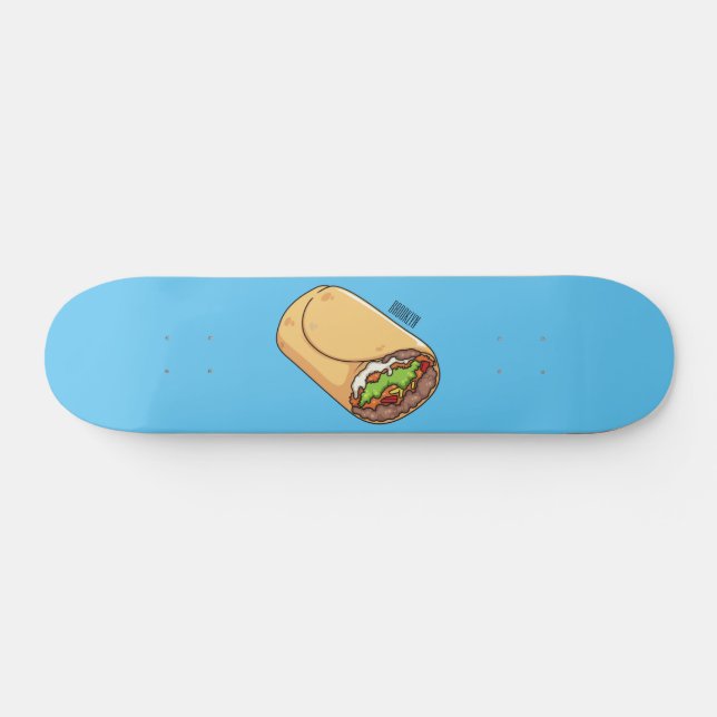 Skateboard Ilustracion personalizado Burrito (Horz)