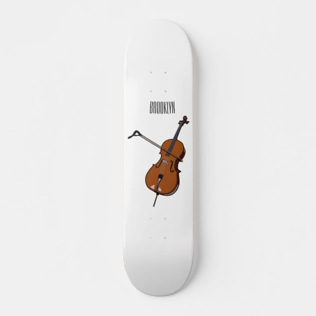Skateboard Ilustracion personalizado Cello (Anverso )