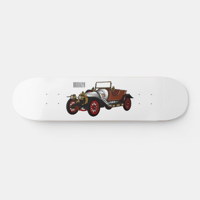 Skateboard Ilustracion personalizado clásico de 1920 (Horz)