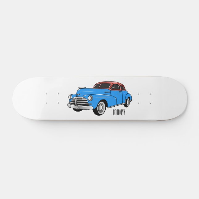 Skateboard Ilustracion personalizado clásico de 1948 (Horz)