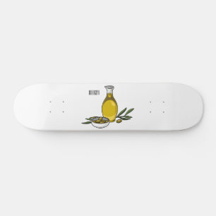 Skateboard Ilustracion personalizado de aceite de oliva