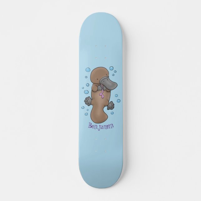 Skateboard Ilustracion personalizado de bebé de plaquypus fel (Anverso )