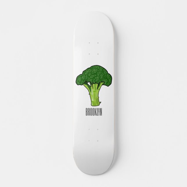 Skateboard Ilustracion personalizado de Broccoli (Anverso )