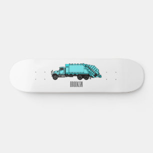 Skateboard Ilustracion personalizado de camión de basura