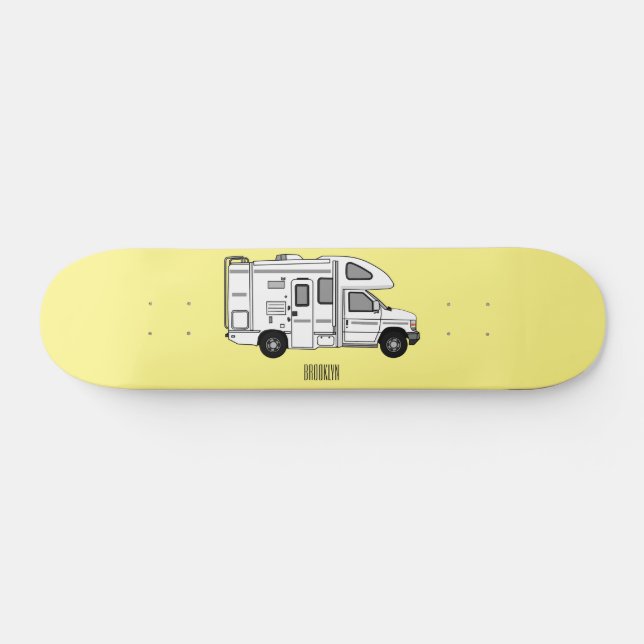 Skateboard Ilustracion personalizado de Campervan (Horz)