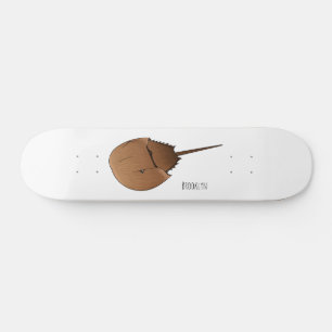 Skateboard Ilustracion personalizado de cangrejo herradura