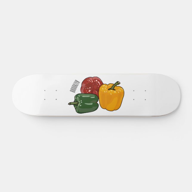 Skateboard Ilustracion personalizado de Capsicum (Horz)