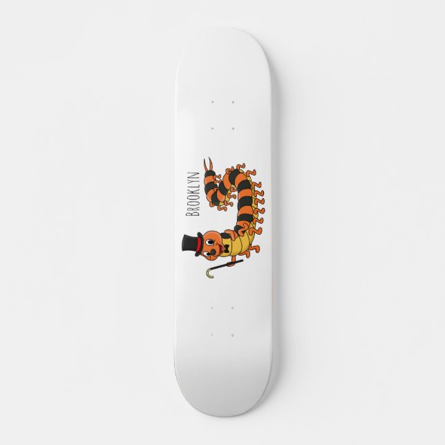 Skateboard Ilustracion personalizado de centipede gracioso (Anverso )