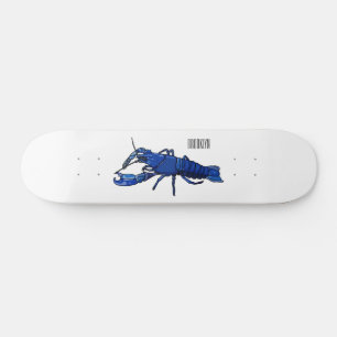 Skateboard Ilustracion personalizado de cigalas de marrón azu