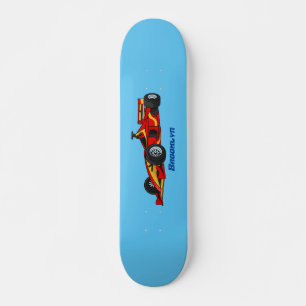 Skateboard Ilustracion personalizado de coches de carreras de