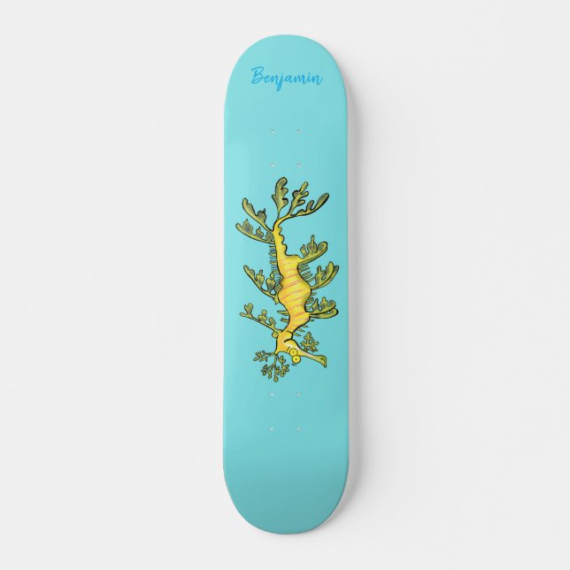 Skateboard Ilustracion personalizado de dragón marino diverti (Anverso )