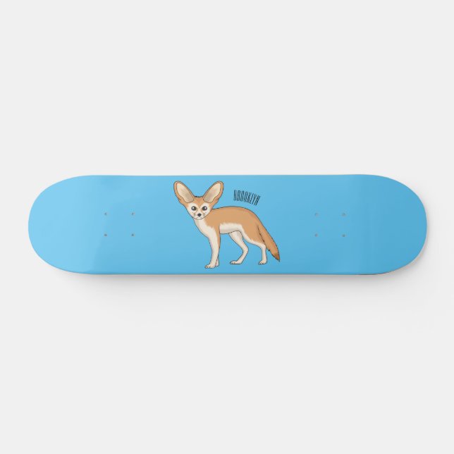 Skateboard Ilustracion personalizado de Fennec fox (Horz)