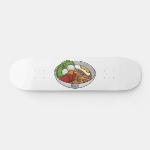 Skateboard Ilustracion personalizado de fideos
