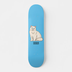Skateboard Ilustracion personalizado de gato persa