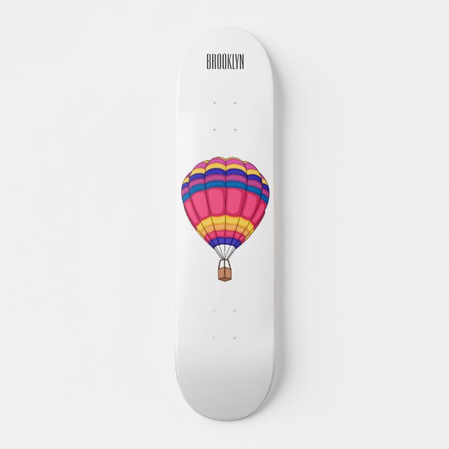 Skateboard Ilustracion personalizado de globo aerostático (Anverso )