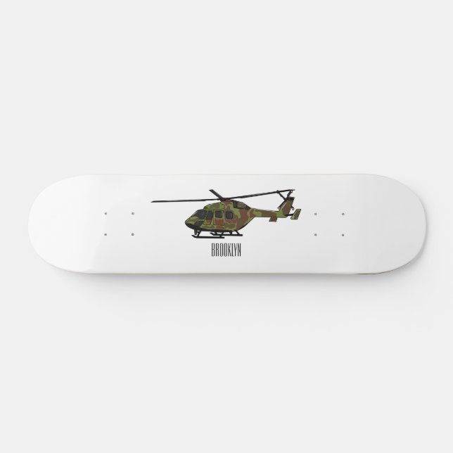 Skateboard Ilustracion personalizado de helicópteros del ejér