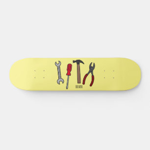Skateboard Ilustracion personalizado de herramientas de carpi