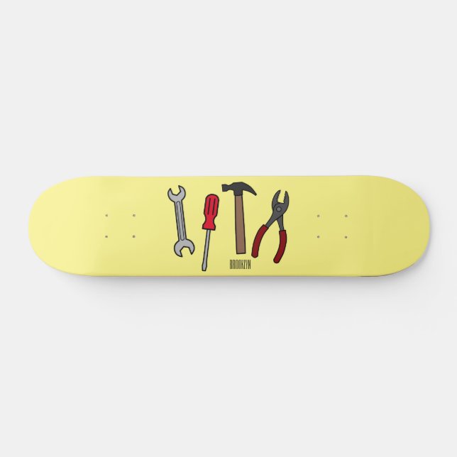 Skateboard Ilustracion personalizado de herramientas de carpi (Horz)