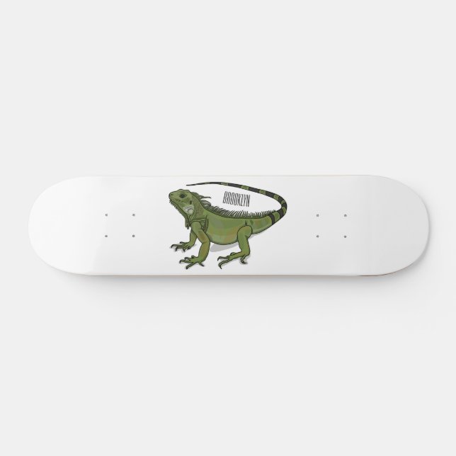Skateboard Ilustracion personalizado de Iguana (Horz)