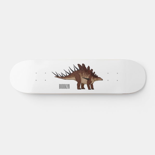 Skateboard Ilustracion personalizado de Kentrosaurus (Horz)