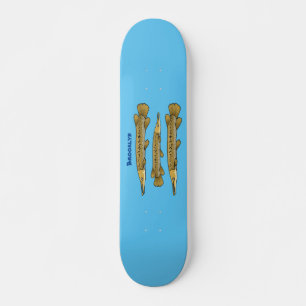 Skateboard Ilustracion personalizado de lagarto
