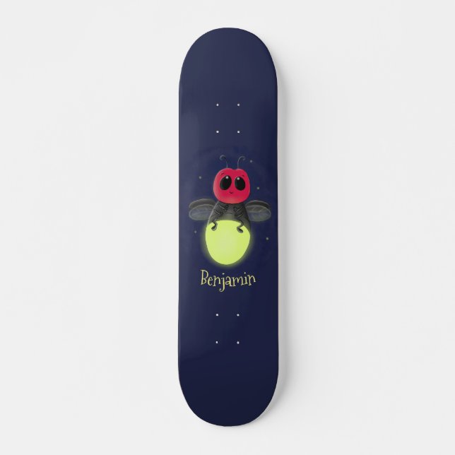 Skateboard Ilustracion personalizado de luciérnaga de bichos  (Anverso )
