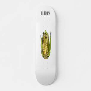 Skateboard Ilustracion personalizado de maíz