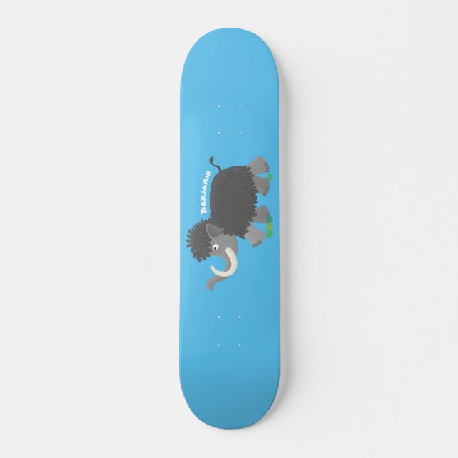 Skateboard Ilustracion personalizado de mamut torpe (Anverso )