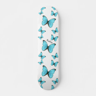 Skateboard Ilustracion personalizado de mariposas morfo