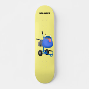 Skateboard Ilustracion personalizado de mezclador de cemento 