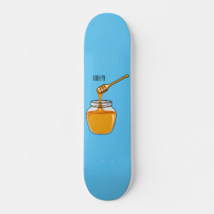 Skateboard Ilustracion personalizado de miel