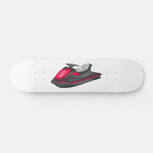 Skateboard Ilustracion personalizado de moto acuática