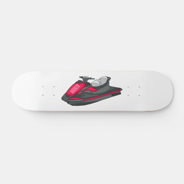 Skateboard Ilustracion personalizado de moto acuática (Horz)