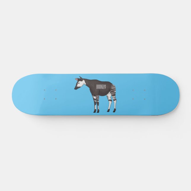 Skateboard Ilustracion personalizado de Okapi (Horz)