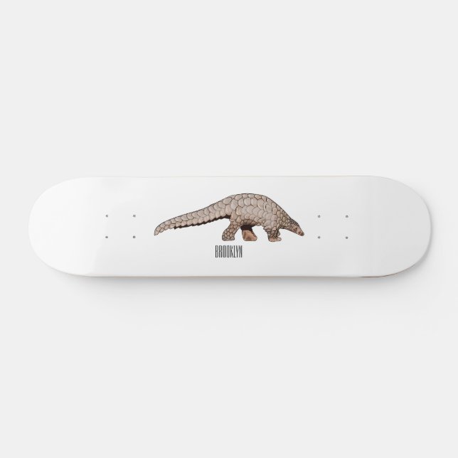 Skateboard Ilustracion personalizado de Pangolin (Horz)