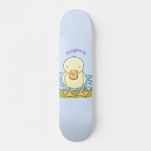 Skateboard Ilustracion personalizado de pato amarillo