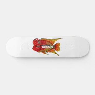 Skateboard Ilustracion personalizado de peces cíclicos de cue