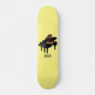 Skateboard Ilustracion personalizado de piano