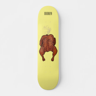 Skateboard Ilustracion personalizado de pollo asado