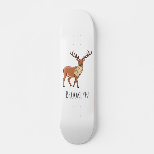 Skateboard Ilustracion personalizado de renos (Anverso )