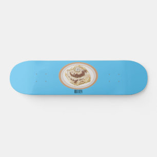 Skateboard Ilustracion personalizado de rollo de canela