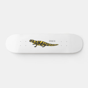 Skateboard Ilustracion personalizado de salamandra tigre