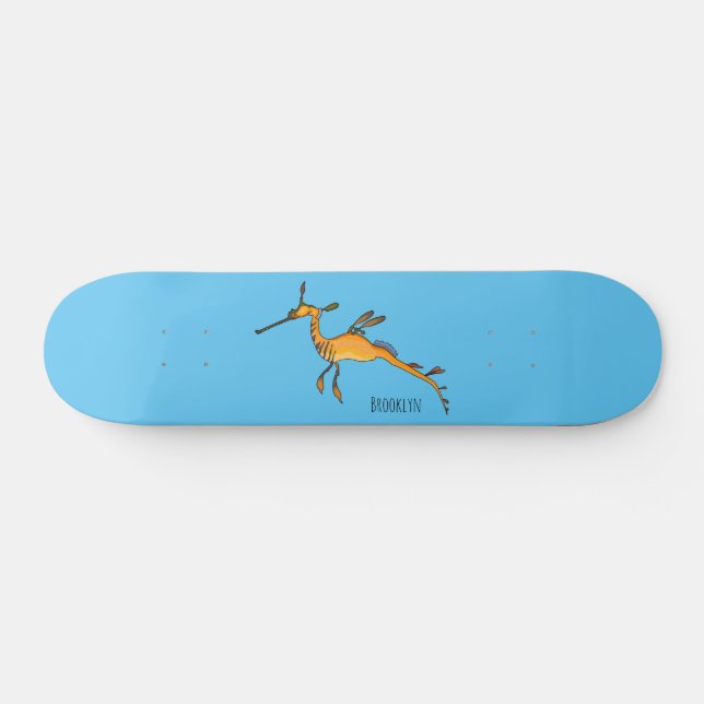 Skateboard Ilustracion personalizado de Seadragon Weedy (Horz)
