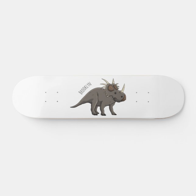 Skateboard Ilustracion personalizado de Styracosaurus (Horz)