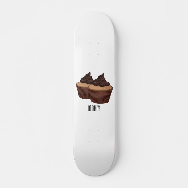 Skateboard Ilustracion personalizado de tarta (Anverso )